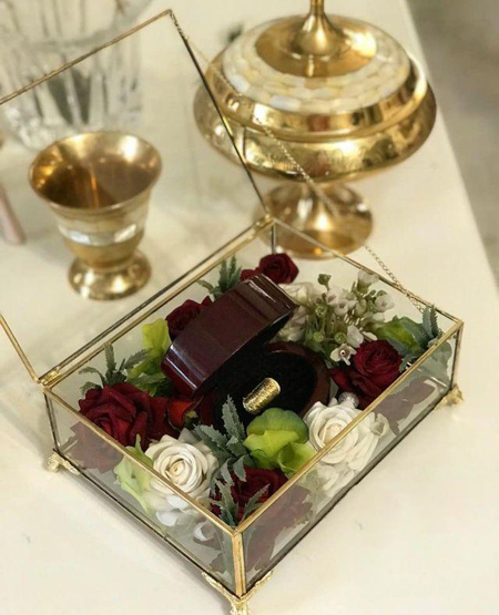 جای حلقه های ازدواج،تزیینات جای حلقه ایده های جا حلقه ای, تزیینات سفره عقد