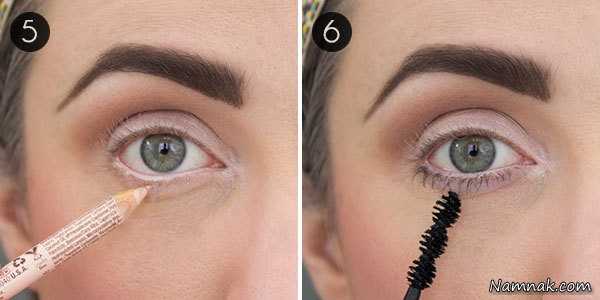 آموزش تصویری آرایش چشم ریز و درشت آموزش تصویری آرایش چشم