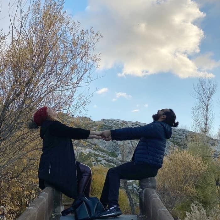 نگین معتضدی و همسرش