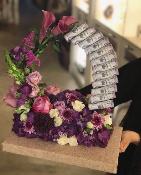تزیین پول برای تولد ,جدیدترین ایده ها برای تزیین پول,تزیین پول برای کادو تولد