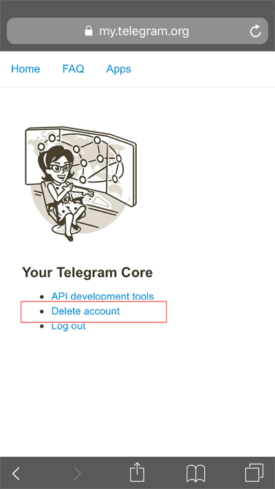 delete account delete account telegram