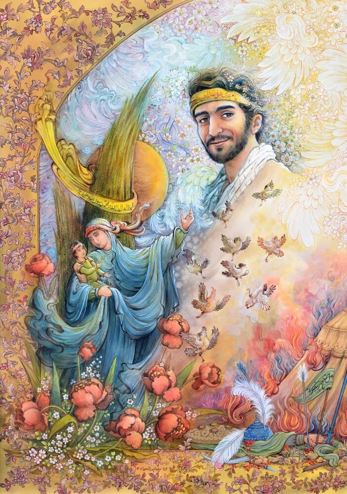 قابی که خستگی یک عمر را از بین برد / این نگارخانه‌ رنگ‌وبوی بهشت دارد